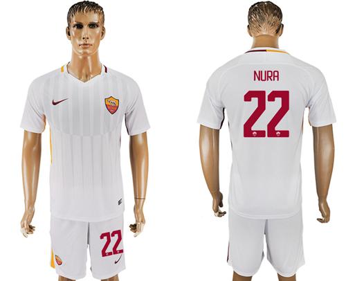 Roma #22 Nura Away Soccer Club Jersey